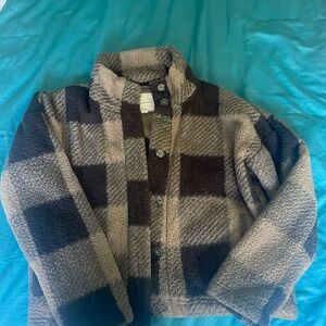 Thread & Supply, plaid sherpa jacket, size small